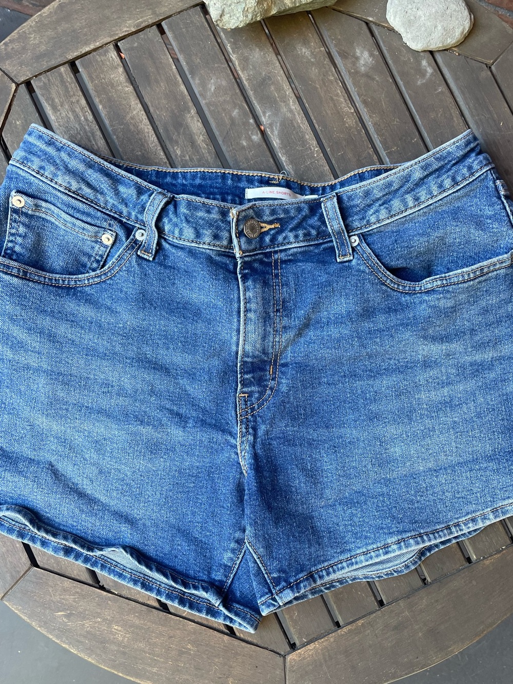 Levi's A-Line Denim Hemmed Shorts
